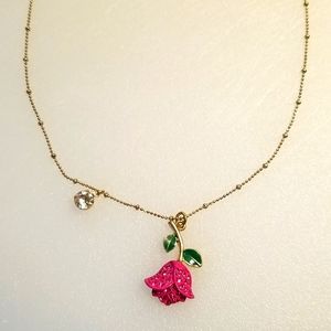 Betsey Johnson rose necklace